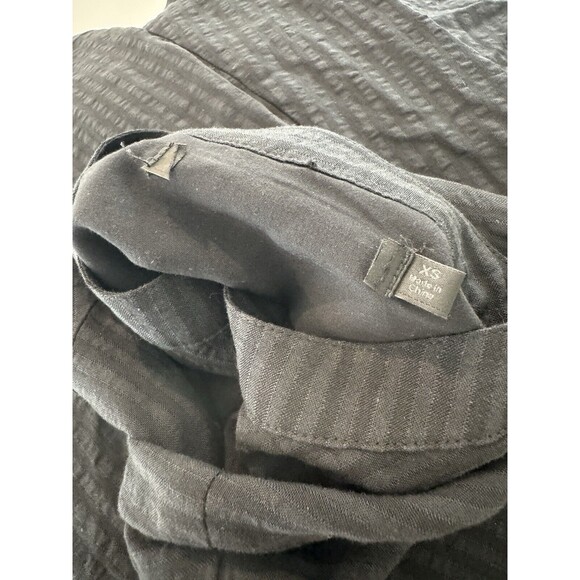 Jenni Kayne Seersucker Shirt Midi Dress Women’s Size XS Black Lined 3/4 Sleeves - Picture 7 of 9